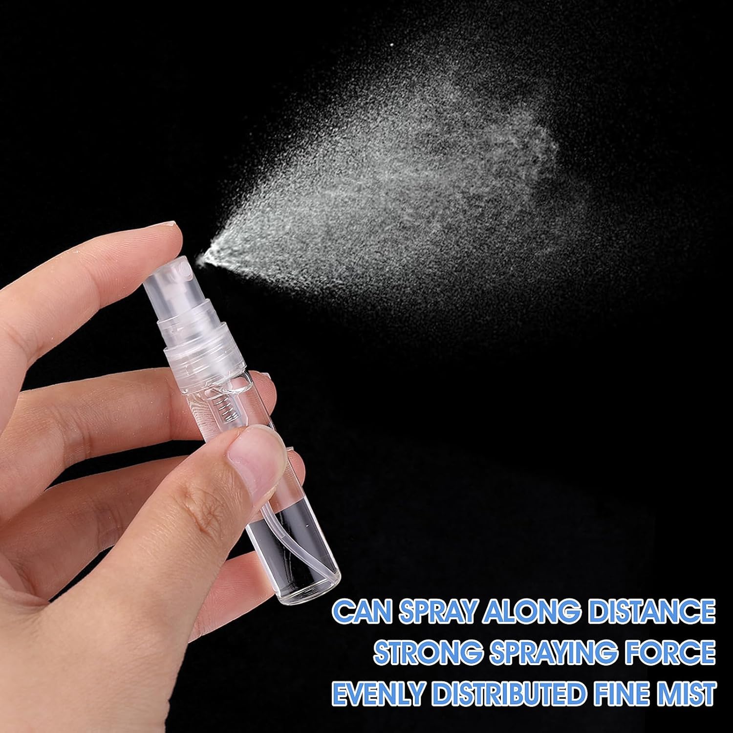 Paquete de 15 mini botellas de aerosol, botellas de plástico de niebla fina de 0.1 fl oz0.2 fl oz0.3 fl oz, botella atomizadora recargable para