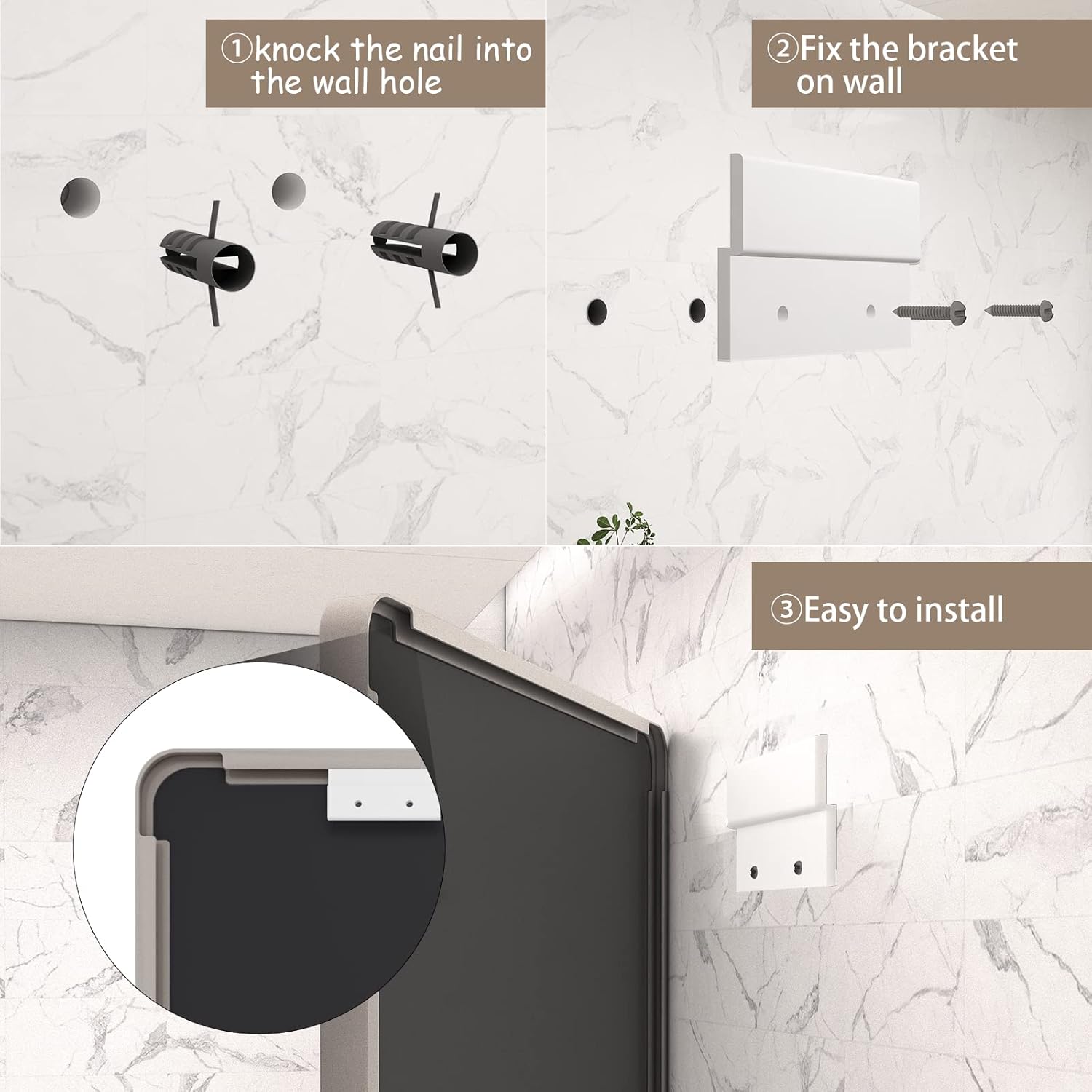 VANLIO Espejo de baño cepillado plateado, espejo con marco de metal plateado de 24 x 32 pulgadas para tocador, espejo de pared moderno rectangular