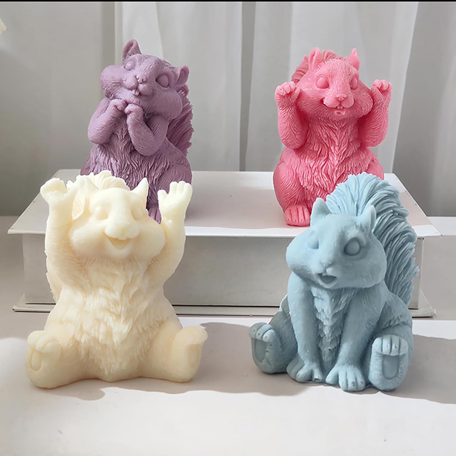 Molde de ardilla, molde para velas de ardilla, molde de animales de ardilla, molde de fundición de resina de ardilla, moldes de fabricación de