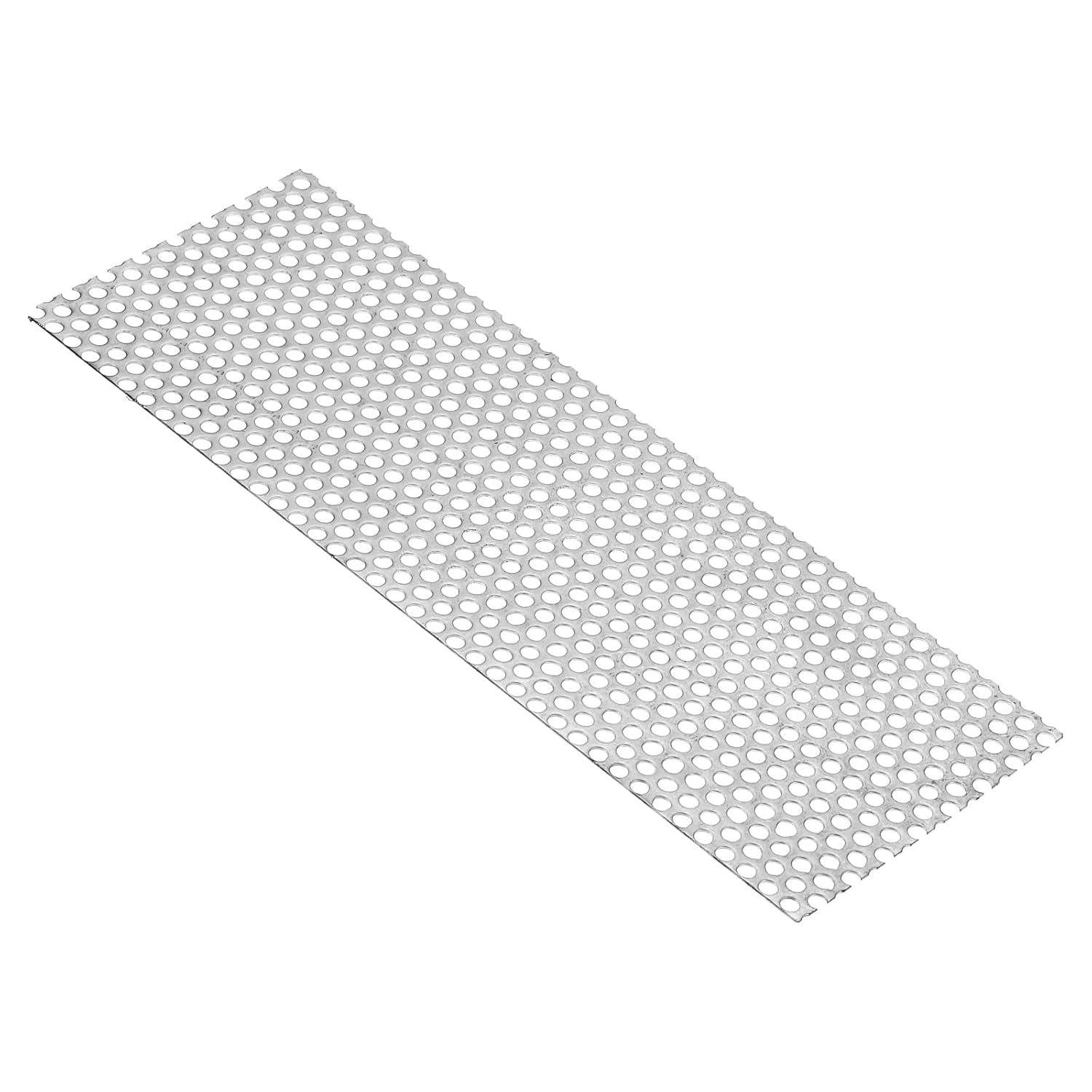 PATIKIL Hoja perforada de acero inoxidable 304 de 11.8 x 4 pulgadas, agujero de 0.2 pulgadas 19GA expandido de malla metálica para rejilla de