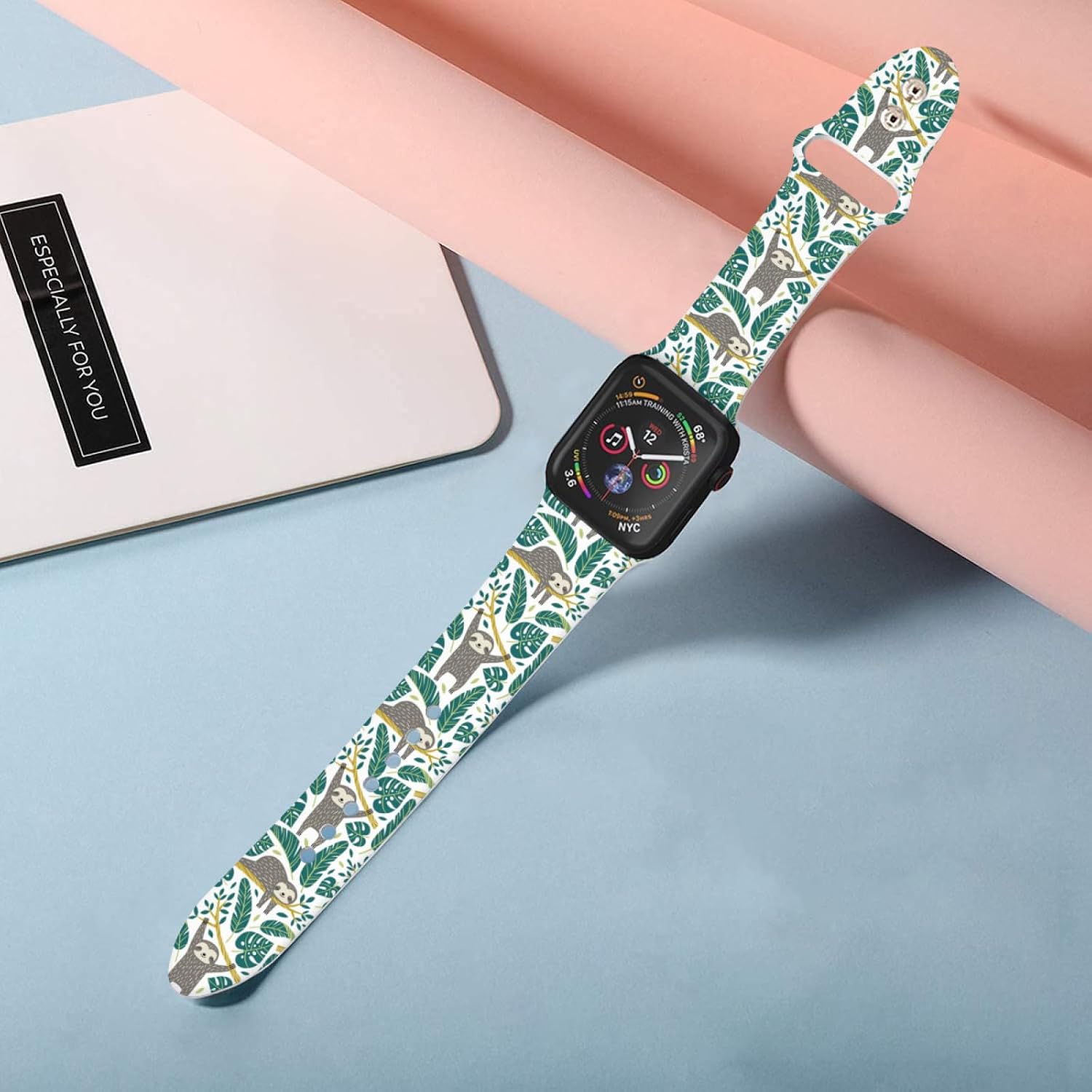 Correa de reloj compatible con Apple Watch de 1.496 pulgadas, 1.575 pulgadas, 1.614 pulgadas, 1.654 pulgadas, 1.732 pulgadas, 1.772 pulgadas, para