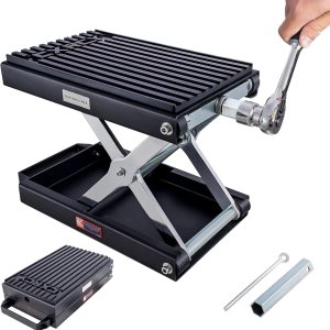 Gato de tijera de elevación de motocicleta de 1400 libras con mango, acero al carbono mejorado Dirt Bike ATV soporte de elevación de motocicleta con Gato de tijera de elevación de motocicleta de 1400 libras con mango, acero al carbono mejorado Dirt Bike ATV soporte de elevación de motocicleta con