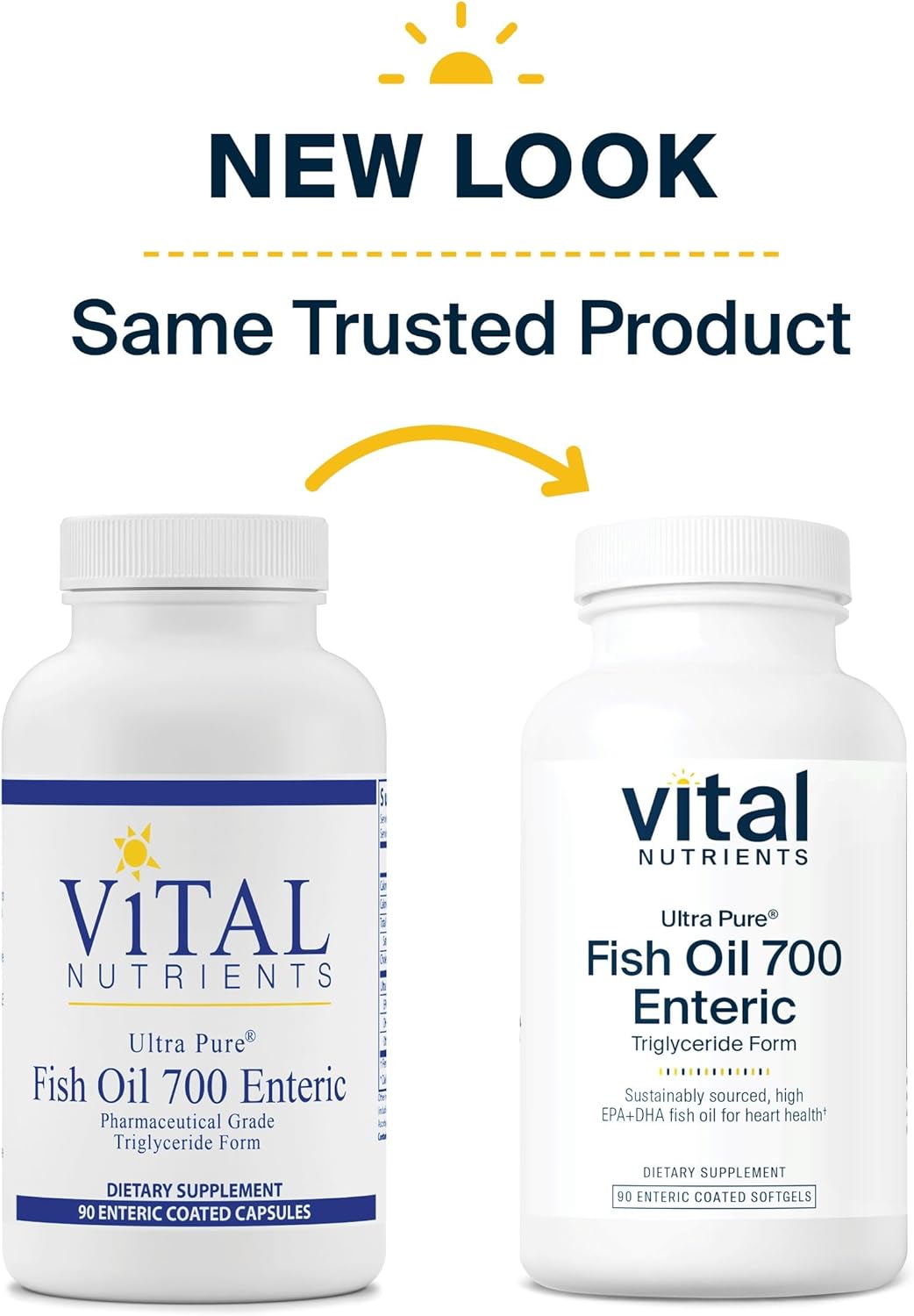 Vital Nutrients – Aceite de pescado ultra puro 700 entérico (forma de triglicéridos de grado farmacéutico) – Aceite de pescado de mar profundo
