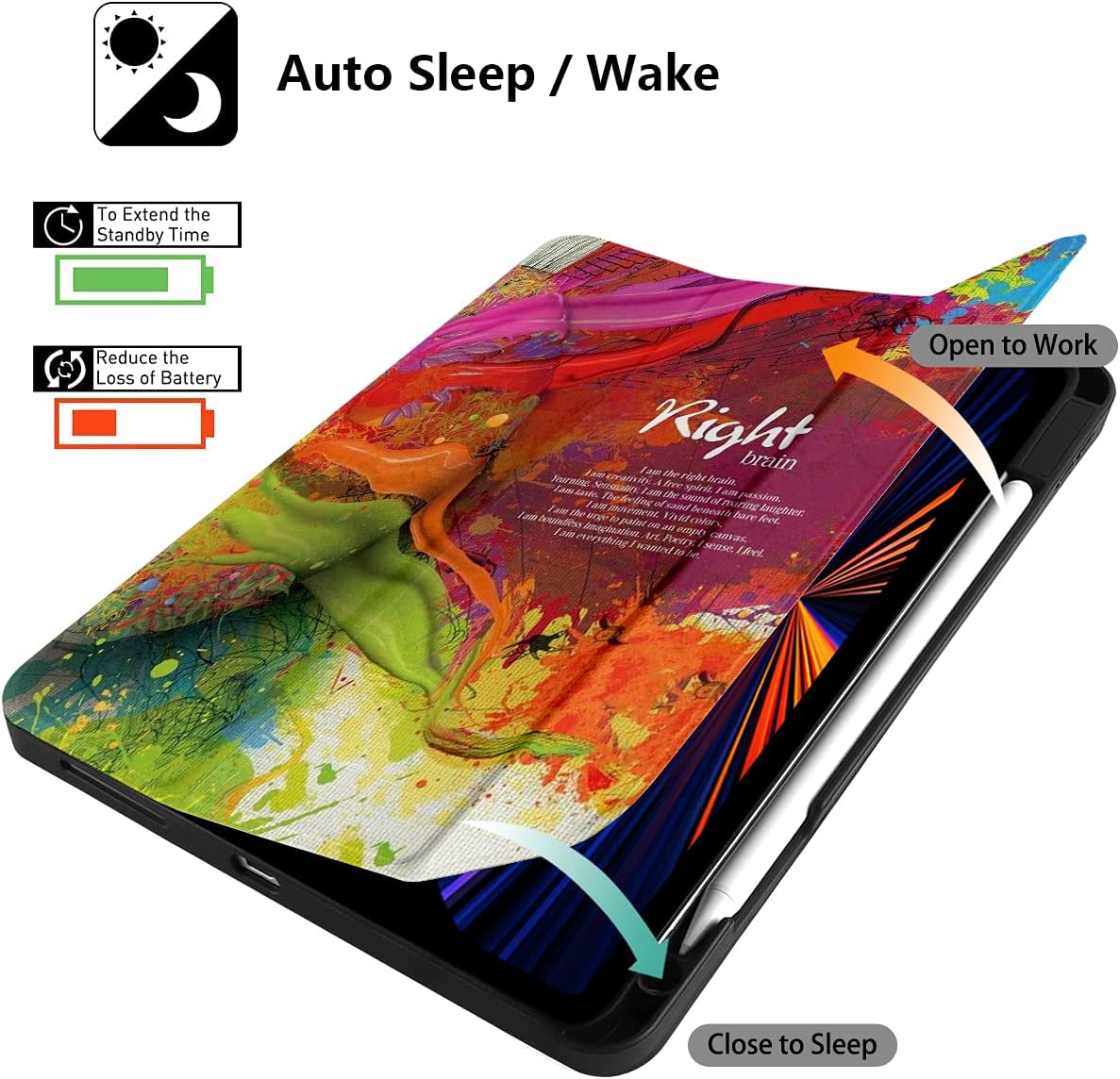MEEgoodo Funda para iPad Pro M2 12.9 de 65433 generación 2022 2021 2020 2018 con soporte para lápices, fundas ligeras para tabletas con carcasa