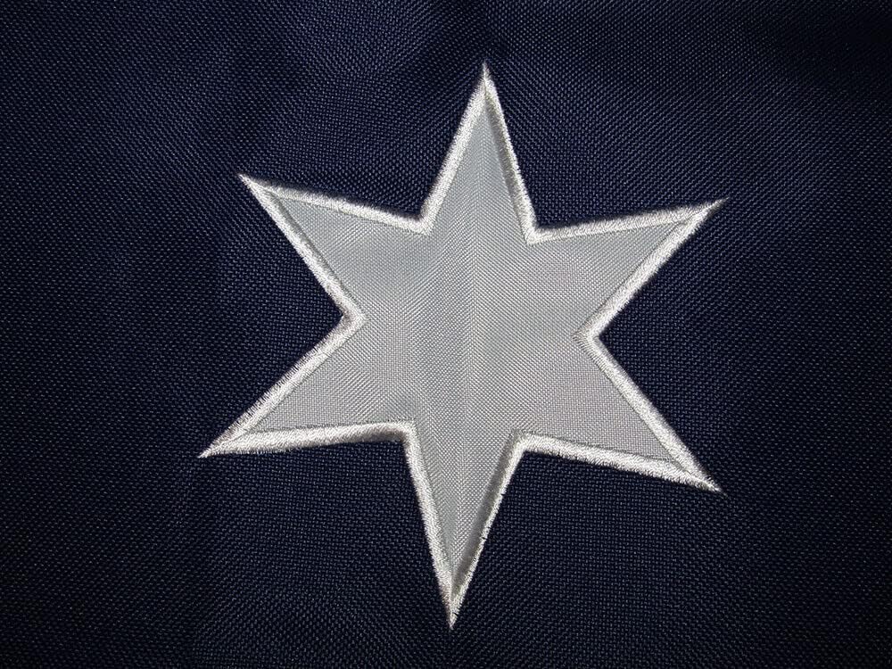 Bandera de algodón sintético bordada de 3 x 5 pies con 3 clips