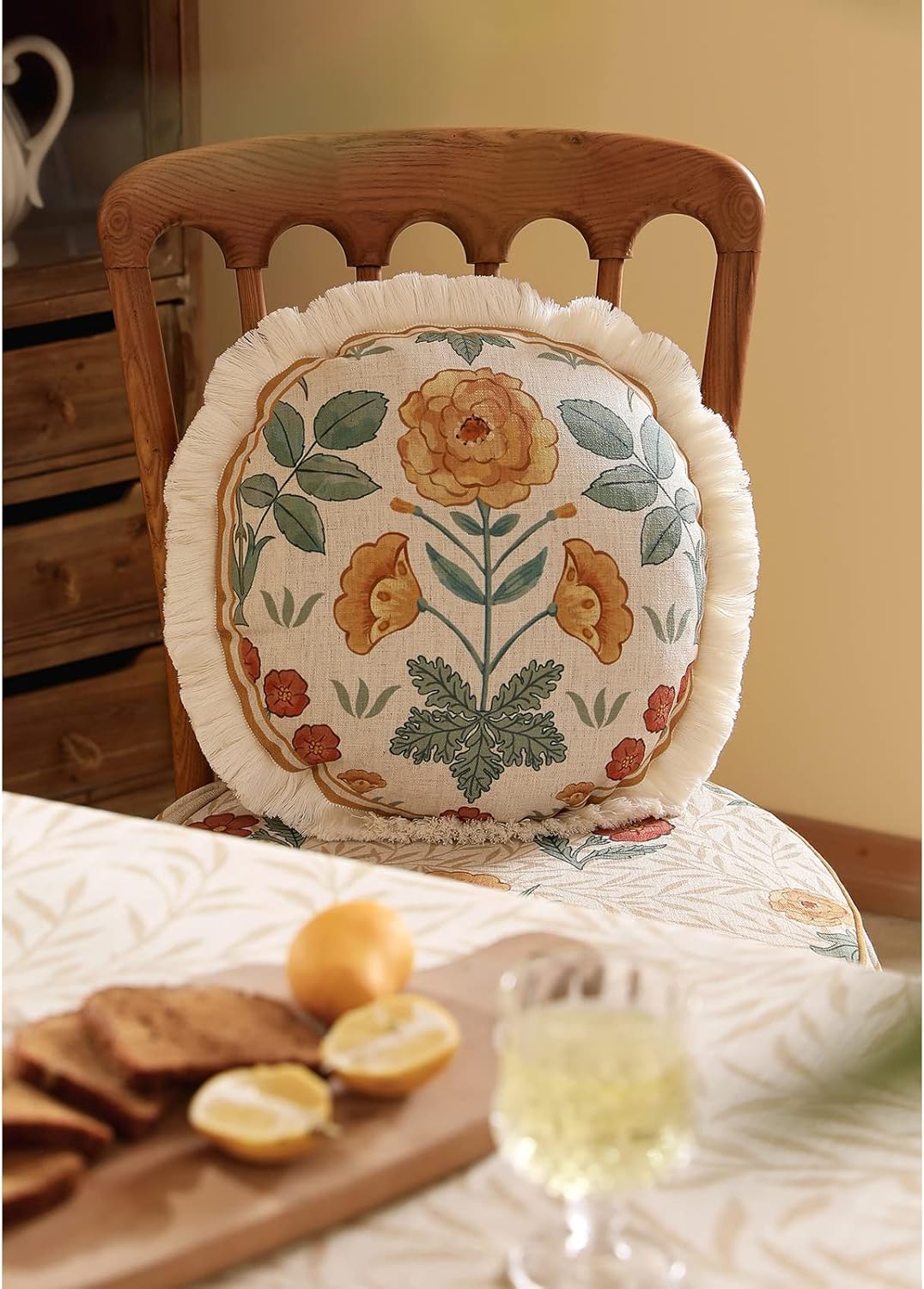 patdrea Paquete de 4 fundas de almohada de diseño, fundas de almohada de lino suave francés vintage con patrón floral de margaritas, funda de