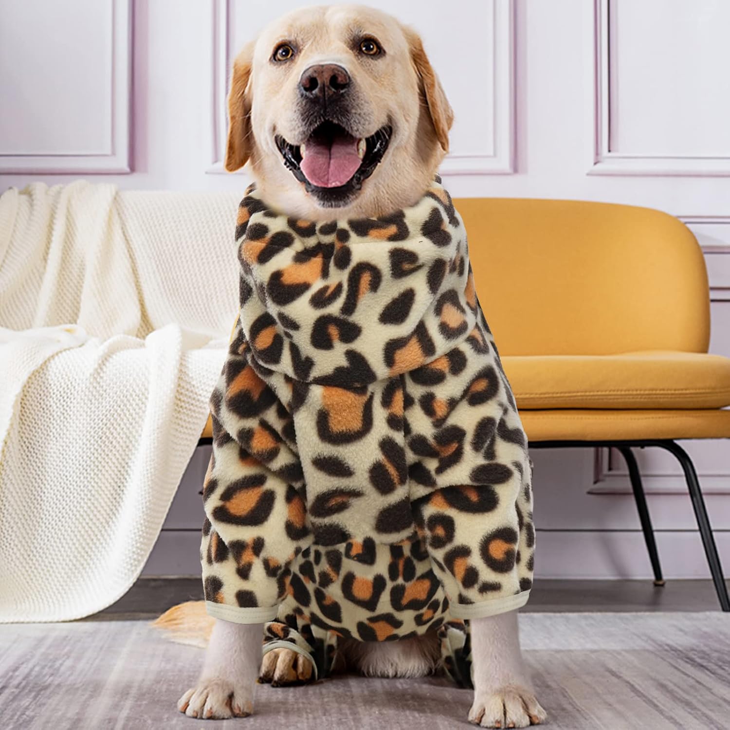 ROZKITCH Abrigo de invierno para perro, pijama de forro polar suave, chaleco resistente al viento para clima frío cálido con cremallera reflectante,