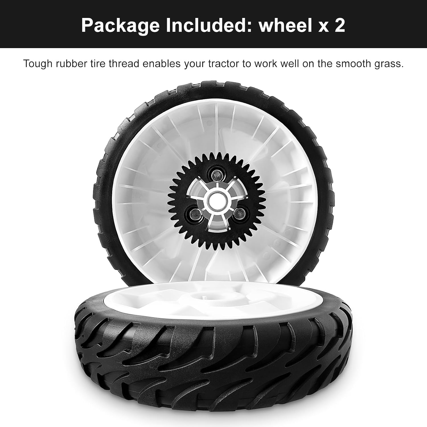 Ruedas de repuesto 115-4695 compatibles con cortacésped Toro  Rueda de tracción trasera de 8 pulgadas, engranaje de plástico compatible con