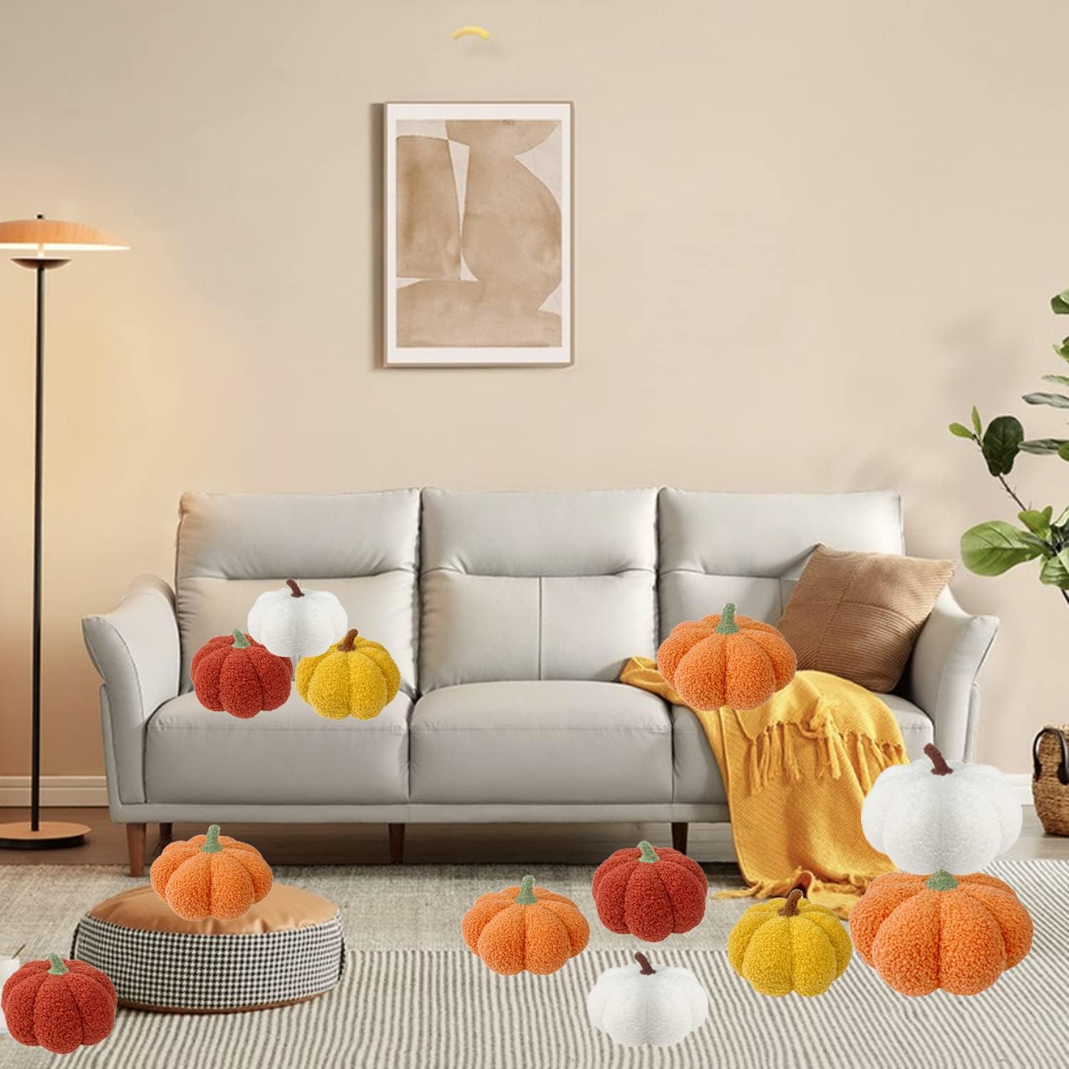Almohada de calabaza, 7.87 pulgadas, decoración de Halloween, almohada de calabaza, para Halloween, fiesta de Acción de Gracias, decoración del