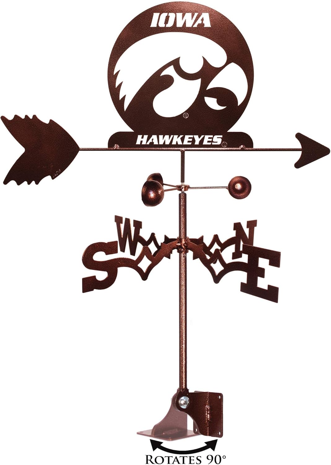 SWEN Products Iowa UI Hawkeyes Hawkeye Veleta (montaje ajustable incluido)