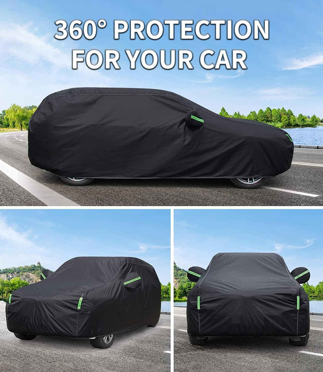 Ajuste personalizado para cubierta de auto Volvo, impermeable, para todo tipo de clima, protección UV, resistente al viento, para exteriores (para