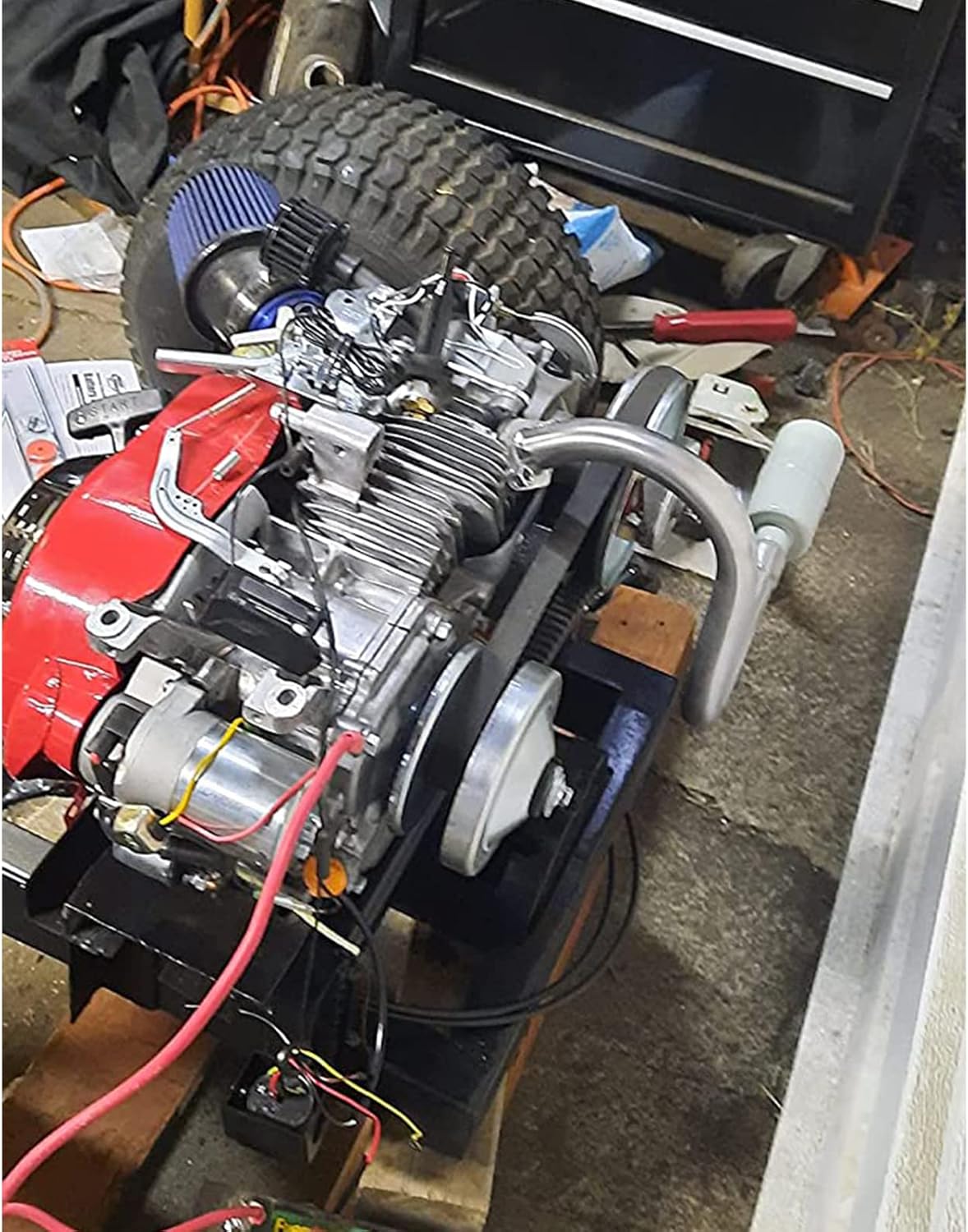 Escape con silenciador para Hemi Predator 212cc 6.5hp Honda GX160 GX200 Powerhorse 208cc DuroMax 7 Hp Go Kart y Mini Bike