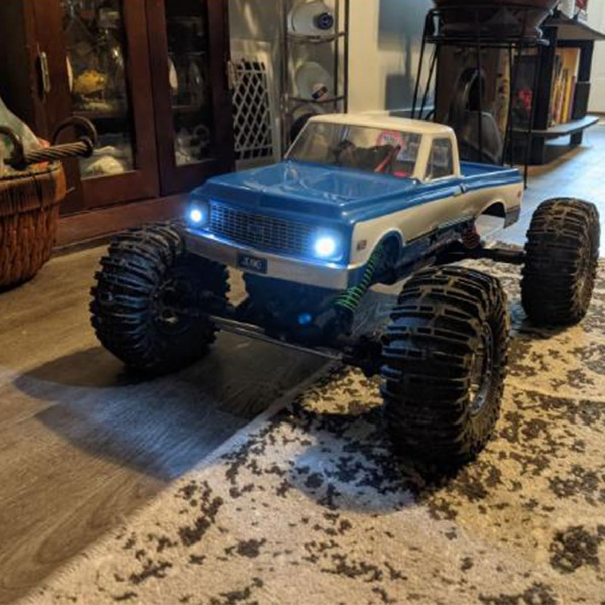 2 unids 4 LED RC coche luz faros luz trasera kit para Traxxas HSP Tamiya Redcat RC4WD Axial SCX10 RC coche camión tanque rastreador