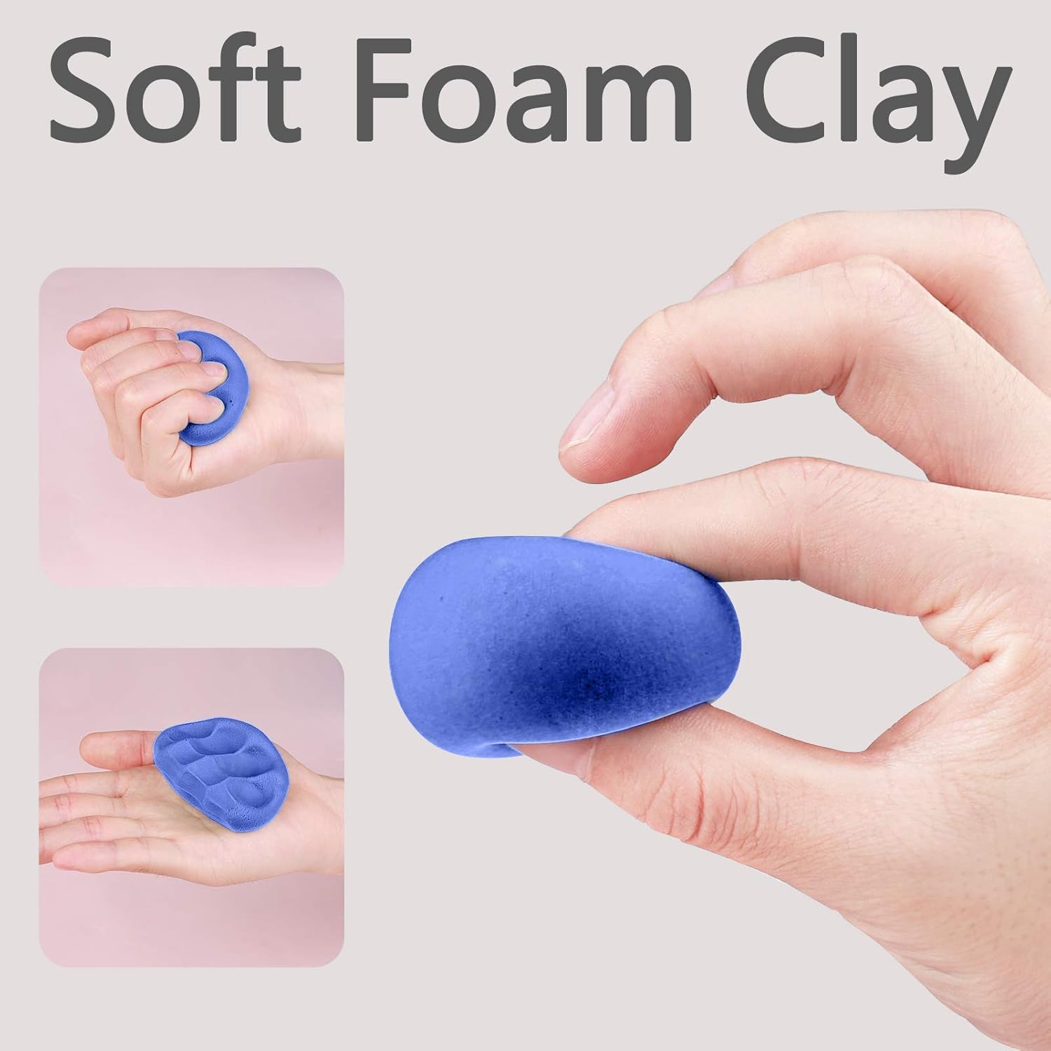 Arcilla Air Dry  Azul, arcilla de modelado de espuma suave de 1.1 libras, arcilla mágica creativa para moldear bricolaje para niños y adultos,