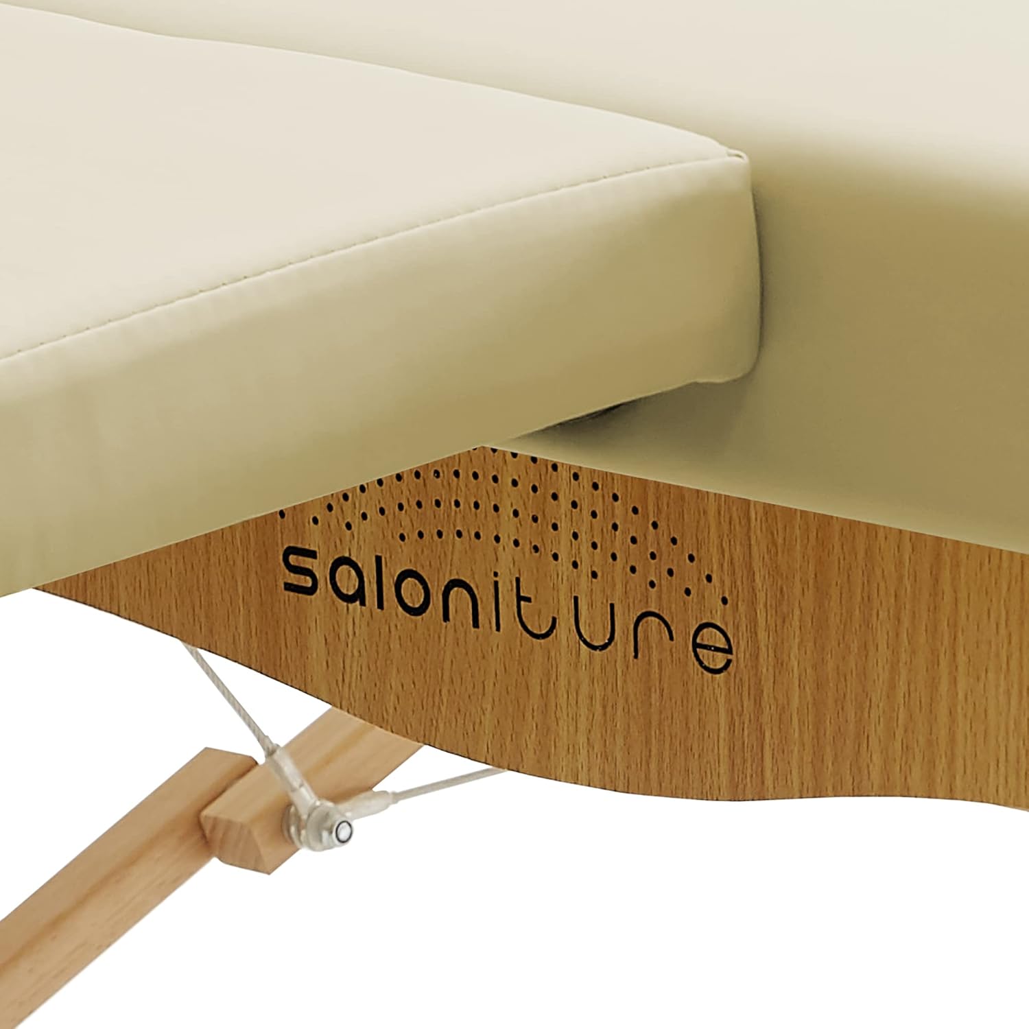 Saloniture Mesa portátil de masaje de terapia física, plataforma de tratamiento de estiramiento bajo al suelo, color crema