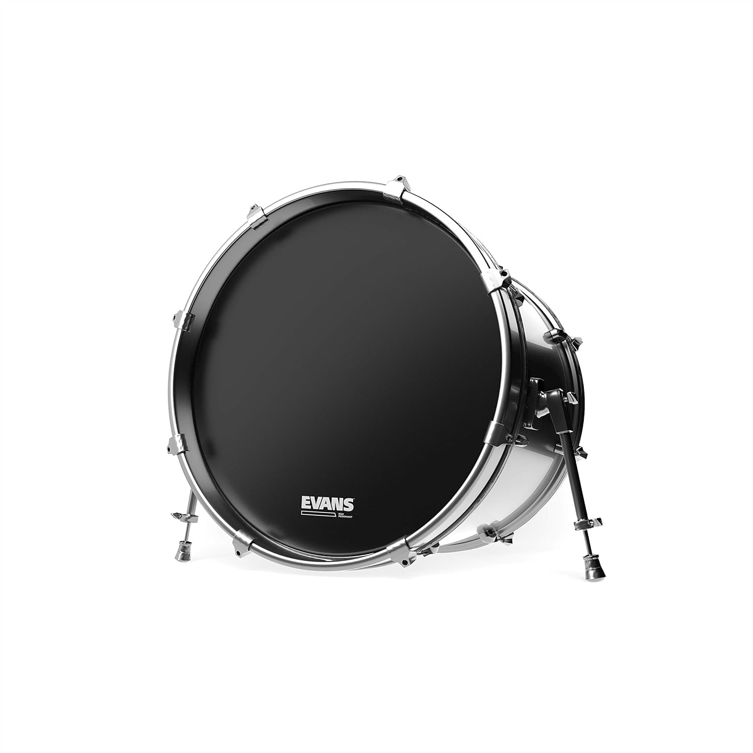 Evans Heads BD20RB-NP – Cabezales de bombo resonantes EQ3 de 20 pulgadas, color negro cromado