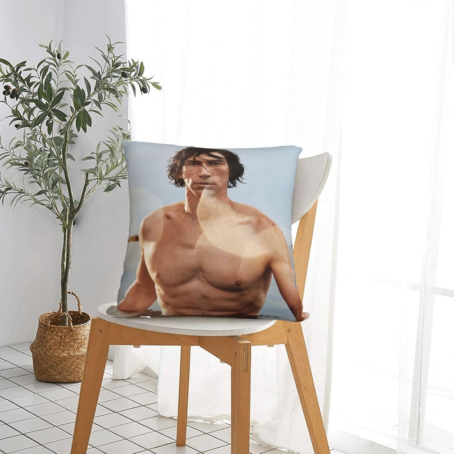 Adam Driver – Fundas de almohada cuadradas suaves y modernas, funda de almohada decorativa, decoración del hogar para cama, sofá, sala de estar,