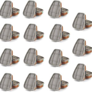 6001 Cartuchos de filtro para respirador, a prueba de polvo, vapor orgánico, polen y cartuchos químicos, compatibles con 6200, 6800, 7502, FF402 6001 Cartuchos de filtro para respirador, a prueba de polvo, vapor orgánico, polen y cartuchos químicos, compatibles con 6200, 6800, 7502, FF402