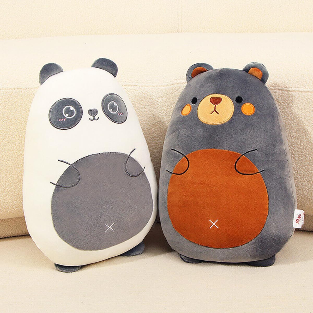 Almohada de peluche con forma de panda, bonita almohada de peluche de animal de peluche, almohada suave de peluche de dibujos animados para dormir