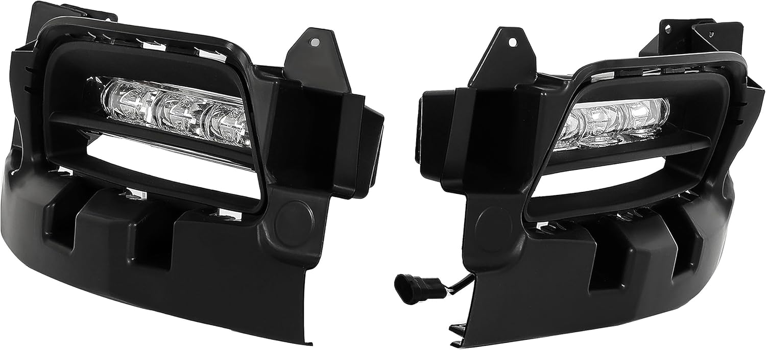 HECASA Par de luces antiniebla LED compatibles con Dodge Charger 2015-2022 de repuesto para 68214428AB 68214427AB 68214427AB lente transparente del