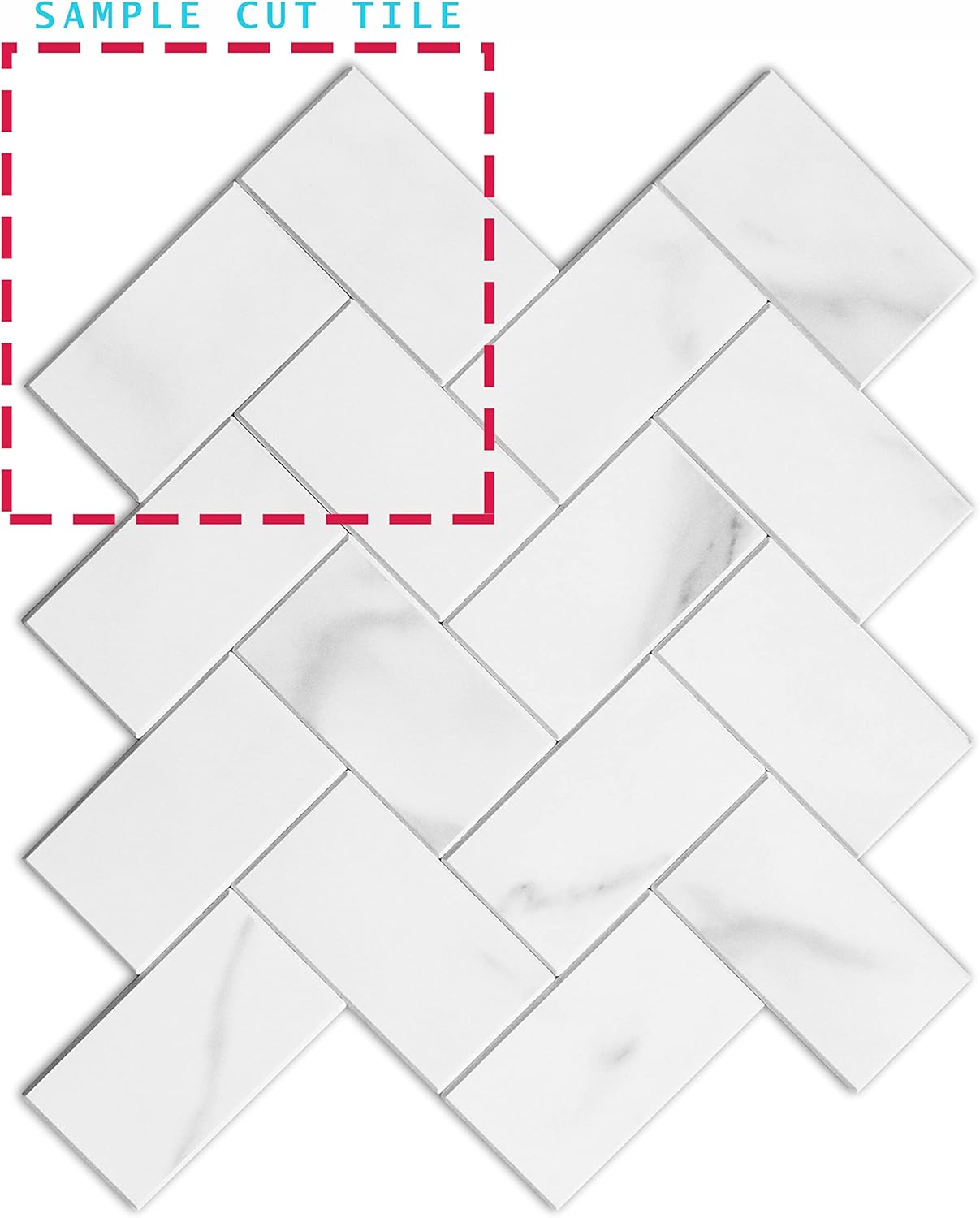 Avant Decor  Espiga compuesta de piedra  Azulejos de cocina para despegar y pegar  Azulejos de pared para pegar  Fácil instalación  5 x 5 pulgadas