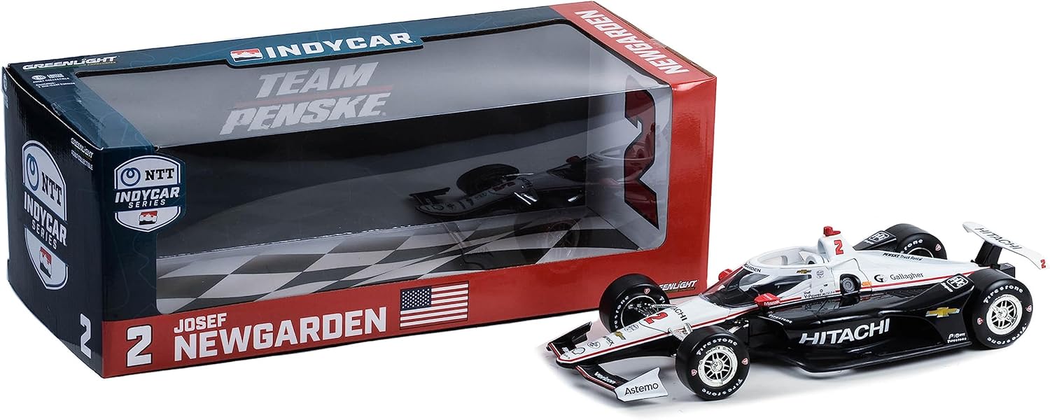 Dallara IndyCar #2 Josef Newgarden Hitachi Team Penske NTT IndyCar Series (2023) 118 Modelo de automóvil fundido a presión por Greenlight 11217