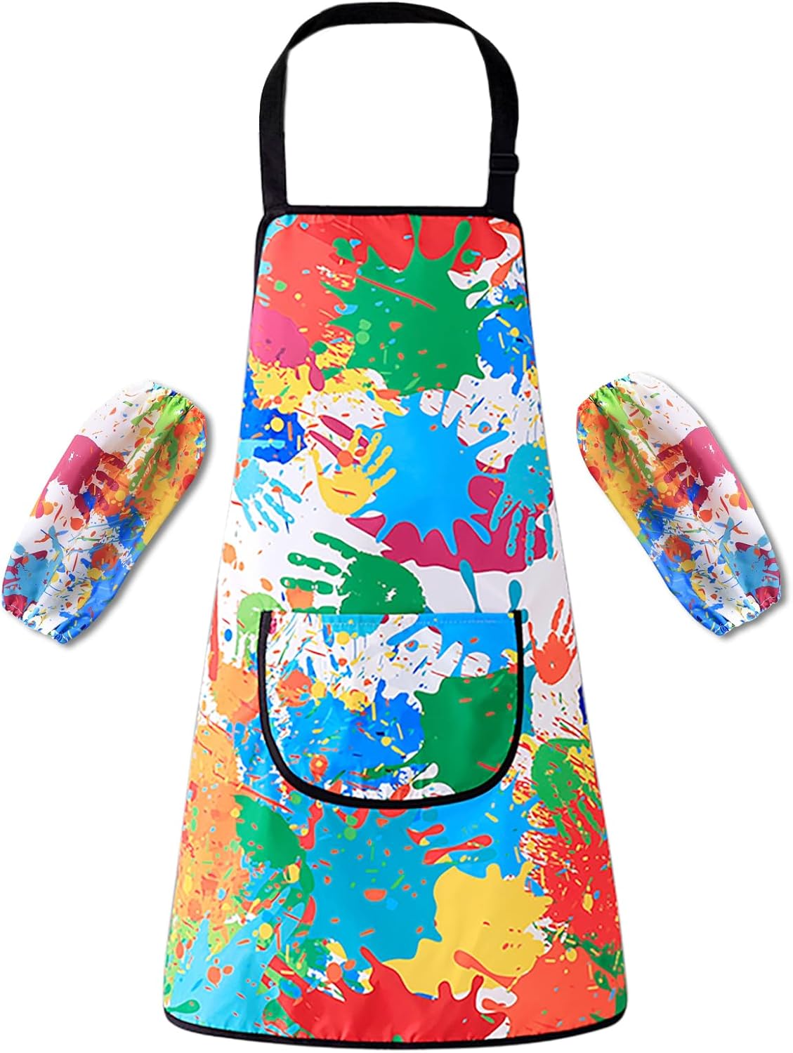 Bata de arte para niños, delantal de pintura para niños, bata de artista con bolsillo y mangas largas, sección larga, impermeable