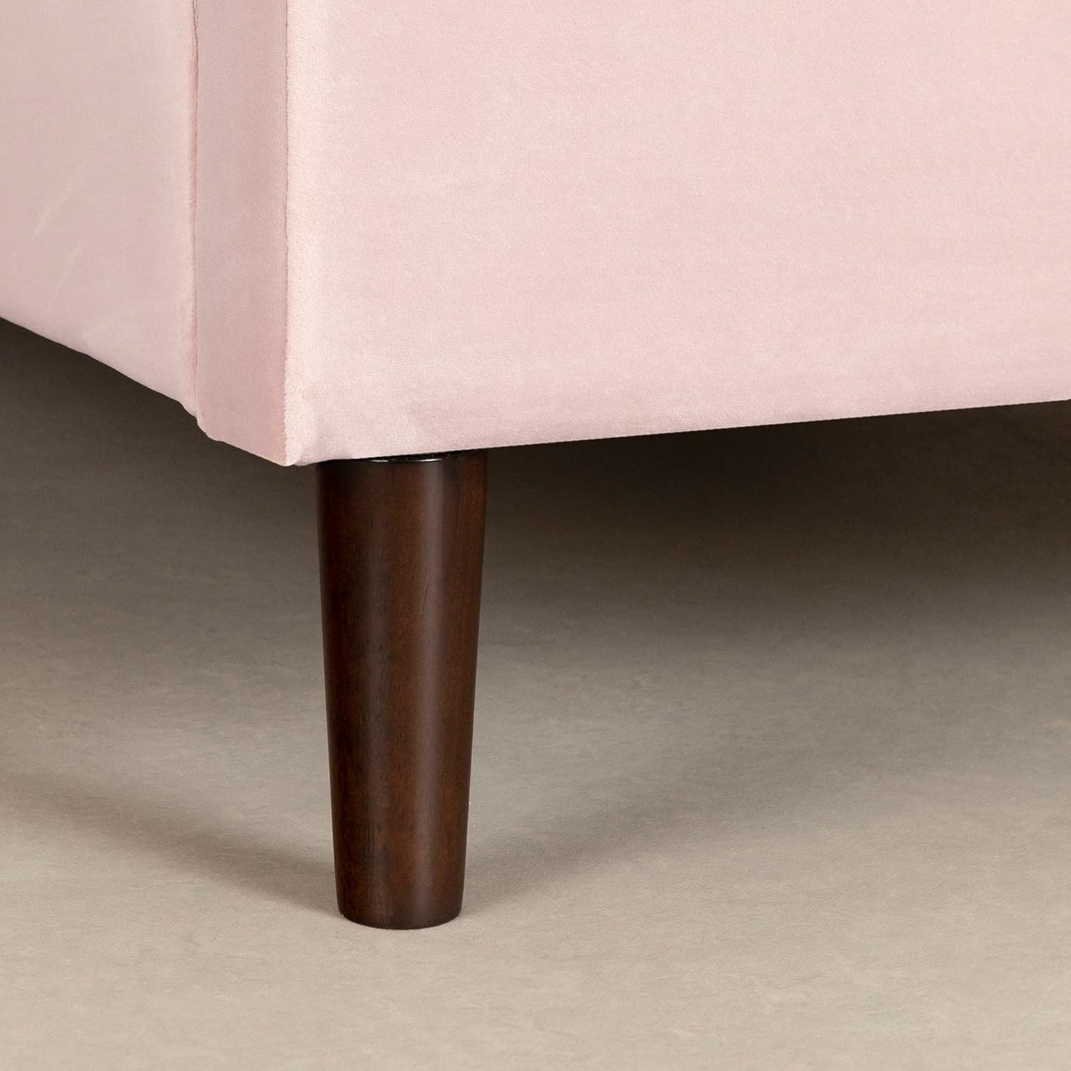 South Shore Maliza – Cama completa tapizada con plataforma, matrimonial, color rosa
