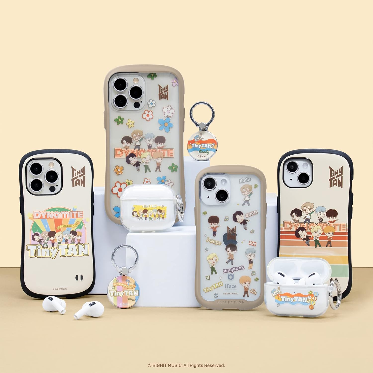 iFace TinyTAN – Linda funda para AirPods Pro – Dynamite Funda transparente de anime para Apple AirPods Pro Mercancía oficial con diseño TinyTan