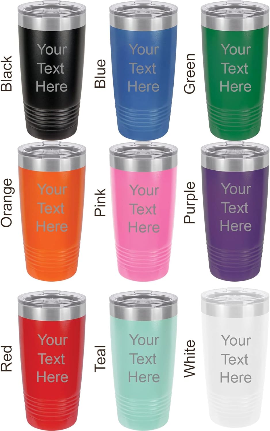 Vaso de acero inoxidable con aislamiento al vacío de 20 onzas personalizado de doble pared grabado con láser, taza negra para café, burro,