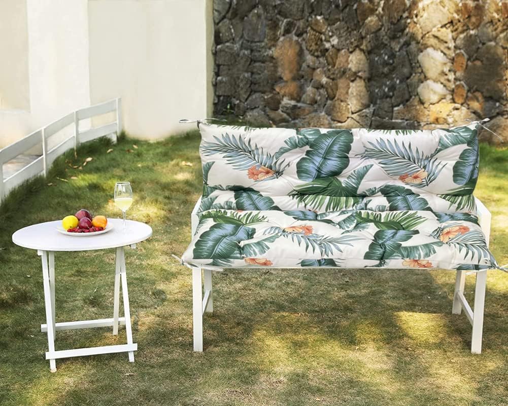GPPSUNGD Cojines de repuesto para columpio con respaldo, cojín de banco impermeable para exteriores, 2-3 plazas, para muebles de jardín y patio (60