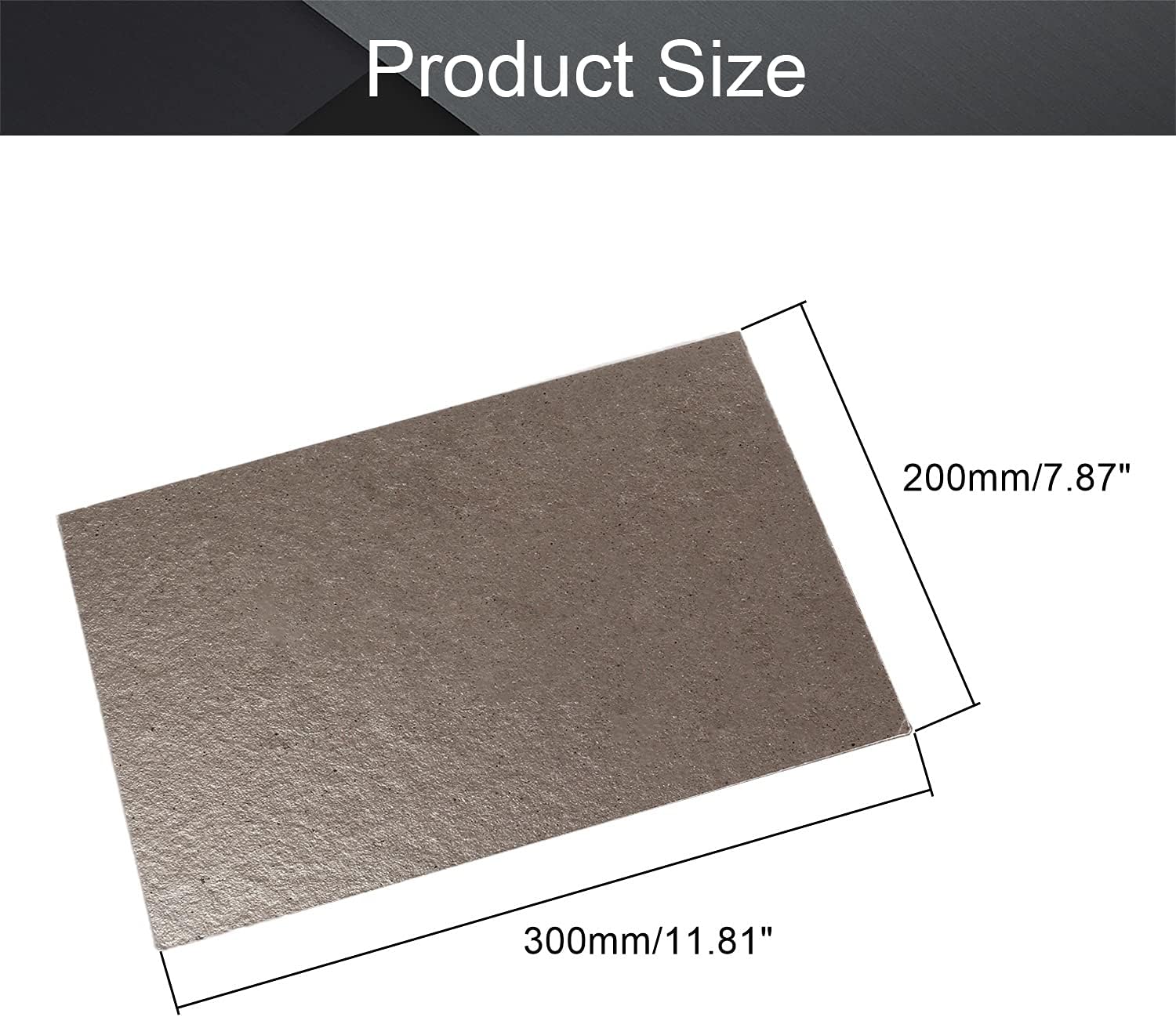 Fielect 2 piezas de cubierta de guía de ondas de microondas, 7.9 in x 11.8 in x 0.016 in, hojas de placas de mica para microondas, parte de