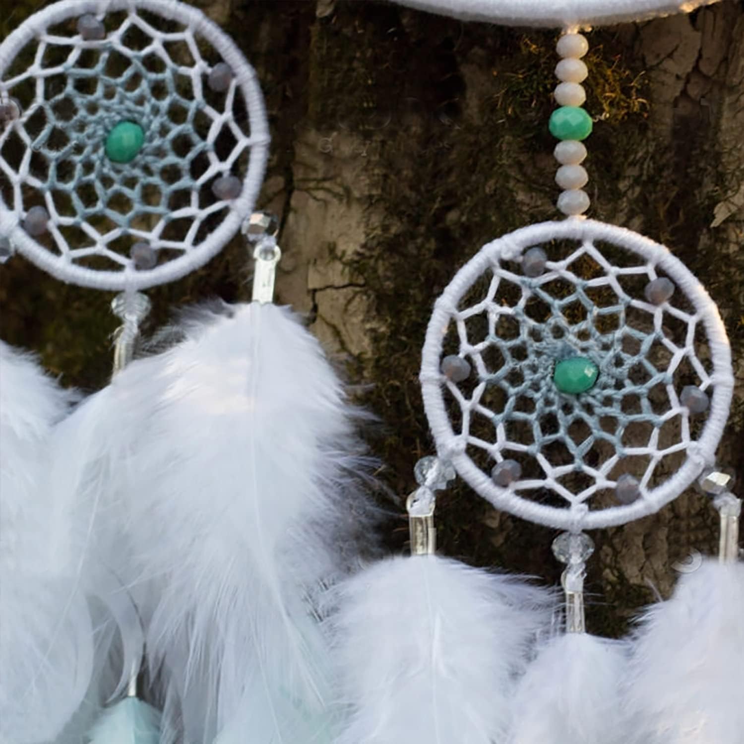 Plumas de marabú de pavo para manualidades, atrapasueños con flecos, plumas de colores (100 unidades, blanco)