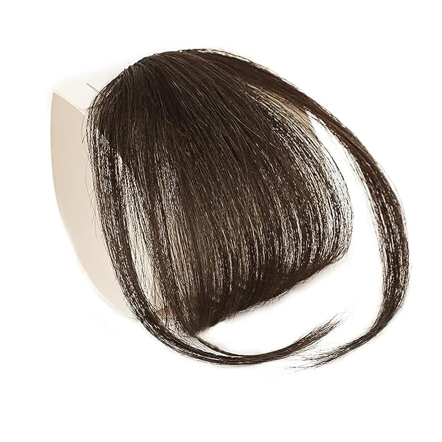Sinroy – Flequillo con clip para niñas, pelucas de cortina de cabello humano, extensiones de cabello natural corto con sienes, flequillo de aire