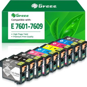 Repuesto de cartucho de tinta T760 remanufacturado, compatible con impresora de inyección de tinta Surecolor P600 (paquete de 9 T7601 T7602 T7603 Repuesto de cartucho de tinta T760 remanufacturado, compatible con impresora de inyección de tinta Surecolor P600 (paquete de 9 T7601 T7602 T7603