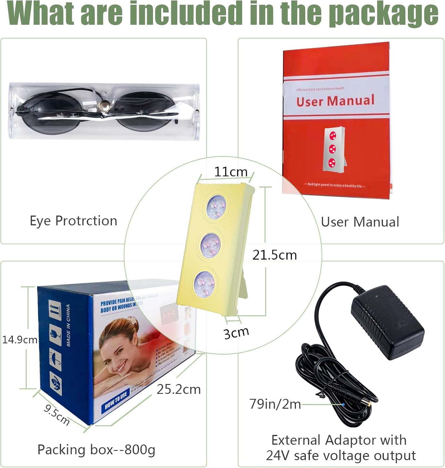 Terapia de luz roja en casa – SMATFARM Dispositivo de terapia de luz infrarroja de 660 nm y lámpara de luz infrarroja cercana para alivio del dolor,