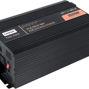 Inversor de corriente, inversor de onda sinusoidal pura de 3500 W, CC 12 V a CA, 120 V, inversor de automóvil con pantalla digital LCD, control Inversor de corriente, inversor de onda sinusoidal pura de 3500 W, CC 12 V a CA, 120 V, inversor de automóvil con pantalla digital LCD, control