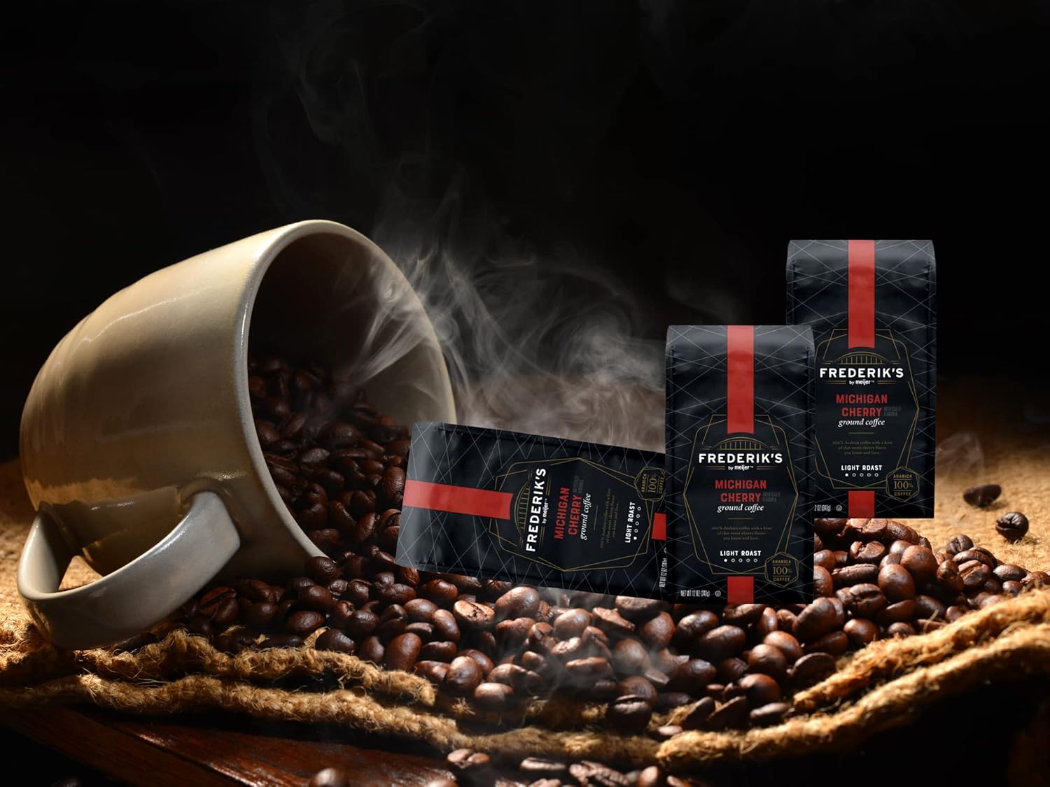 Fredrick’s Meijer Michigan Cherry – Café molido  Tostado ligero 100% arábica especial  Set de paquetes