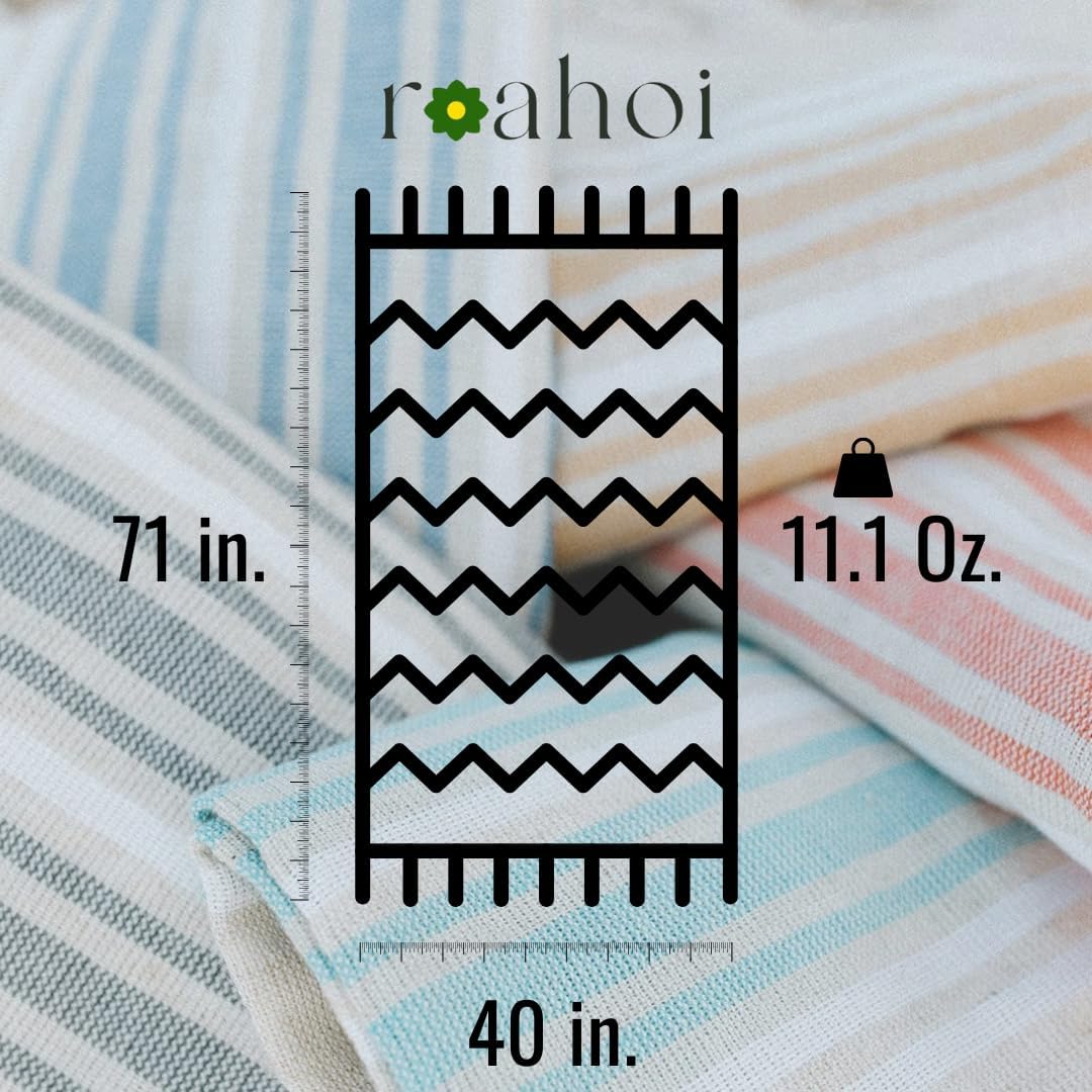 Raahoi Linen Blend – Toalla de playa turca de mezcla de lino, de secado rápido, suave y absorbente, toallas de playa de lino de alta calidad para