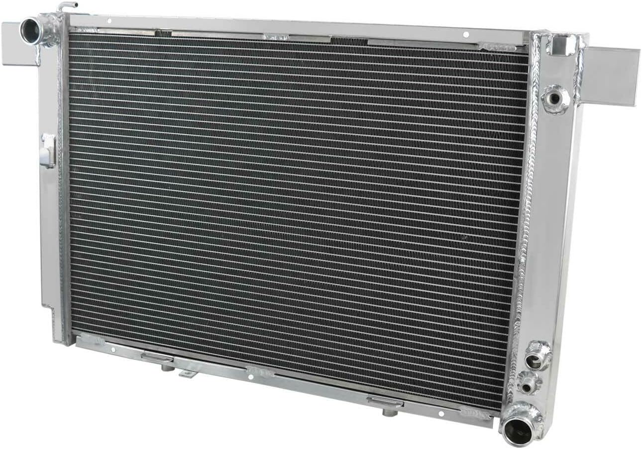 Rubivel Radiador de aluminio de 3 filas compatible con 1889 1990-2002 Mercedes Benz SL SL500 500 SL 600SL R129 55 60 AMG 5.0L V8 Gas AT Radiador de