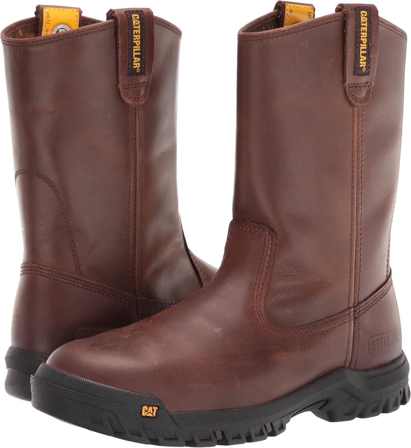 Caterpillar – Botas de trabajo para hombre con punta de acero