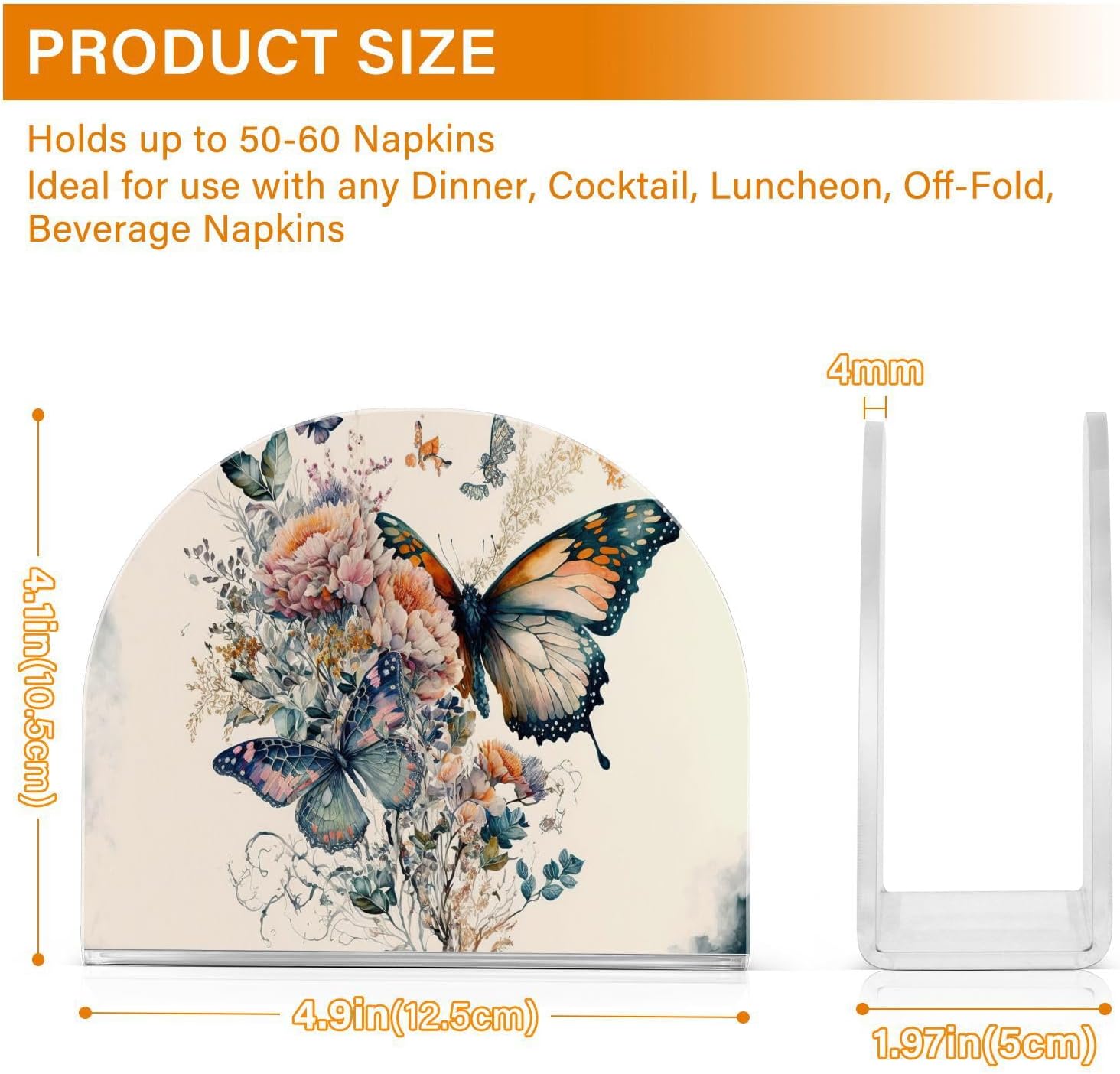 Servilletero de acrílico  Soporte para toallas de papel en transparente  Moderno soporte decorativo para servilletas de invitados para el hogar,