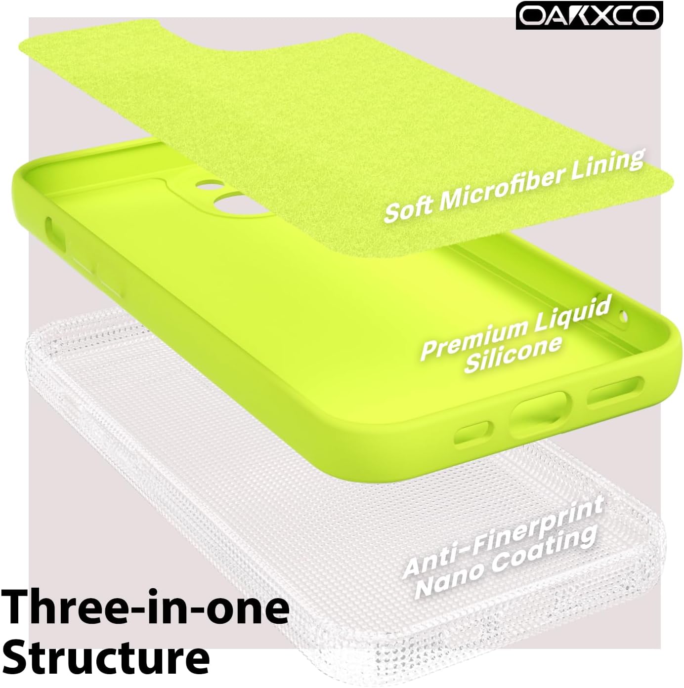 oakxco Funda protectora para iPhone 13 Mini de silicona líquida, color sólido brillante fluorescente, bonita funda protectora delgada y delgada de