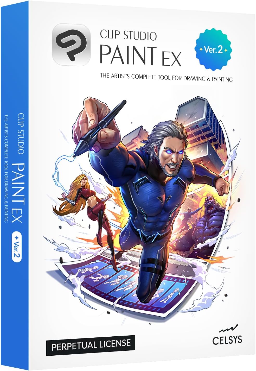 CLIP STUDIO PAINT EX – Version 2  Perpetual License  for Microsoft Windows and macOS