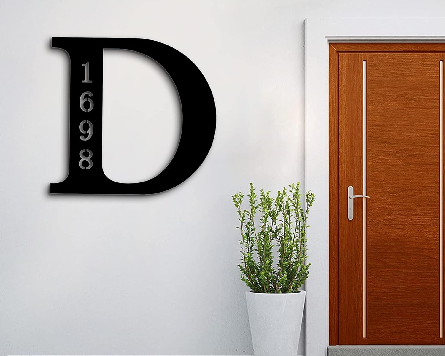 Custom Address Marker – Metal Address Sign-Personalized Metal Name Sign- Outdoor Wall Hanging Family Last Name Signs -house number plaque for
