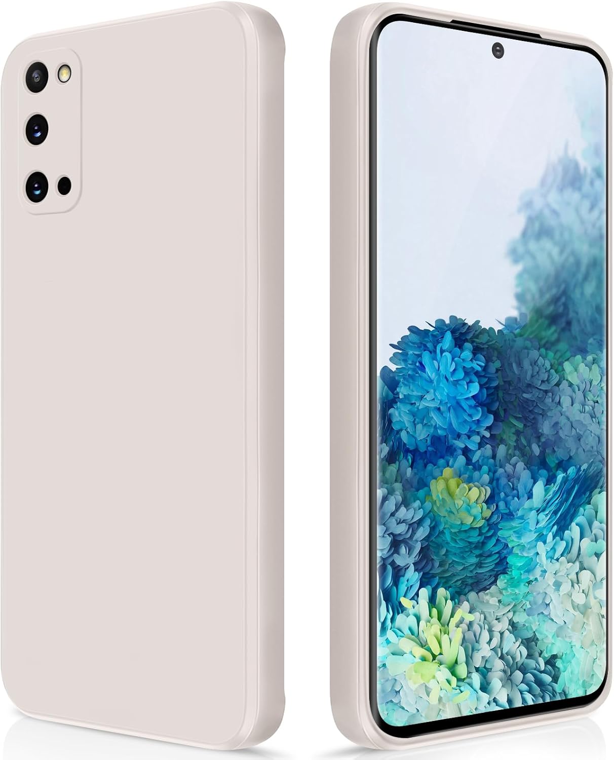 Funda de silicona compatible con Samsung Galaxy S20, funda de cuerpo completo sedoso suave al tacto con protección de cámara, funda a prueba de