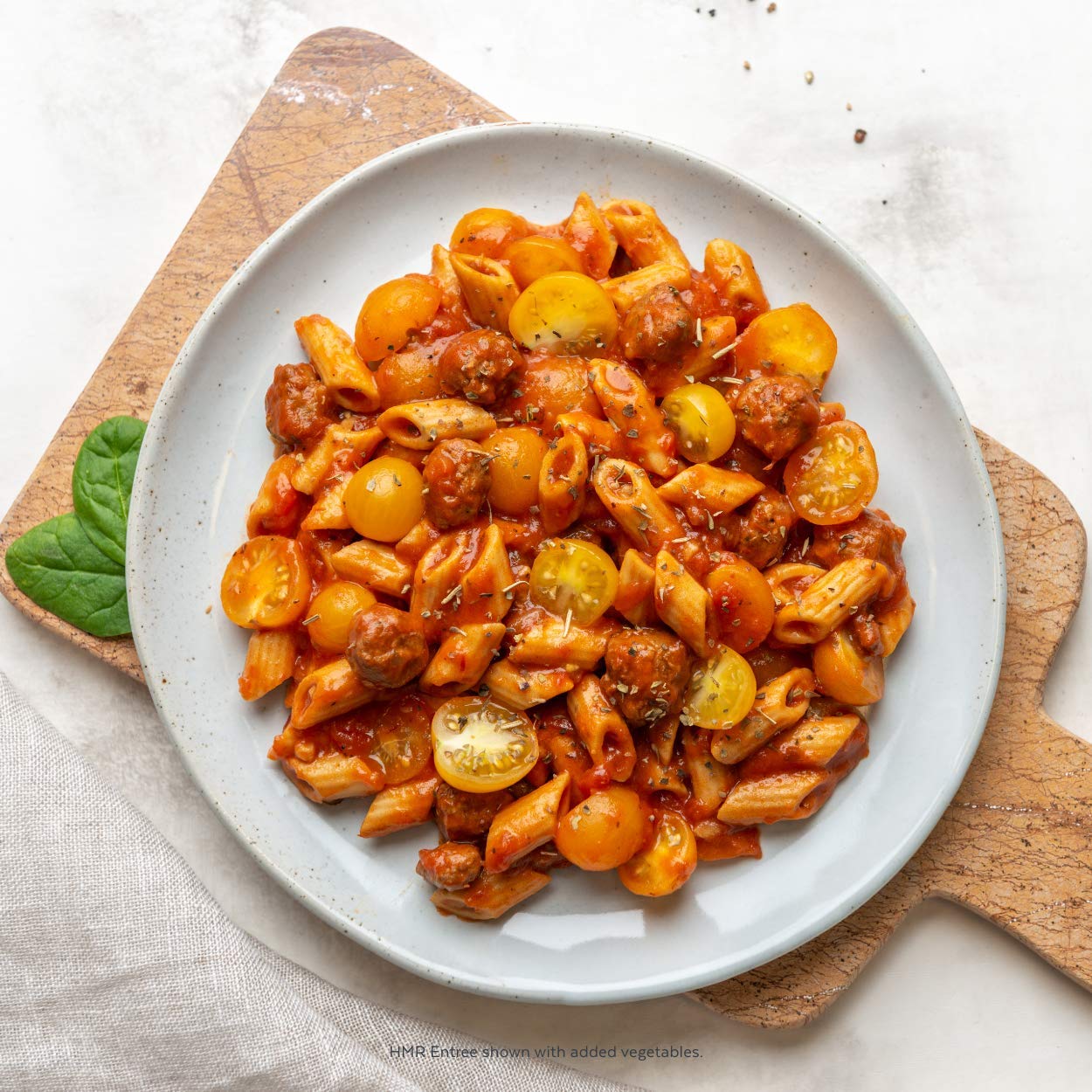 HMR Penne Pasta con albóndigas Entrée  Almuerzo o cena preenvasados para apoyar una alimentación saludable  Listo para comer  0.44 oz de proteína