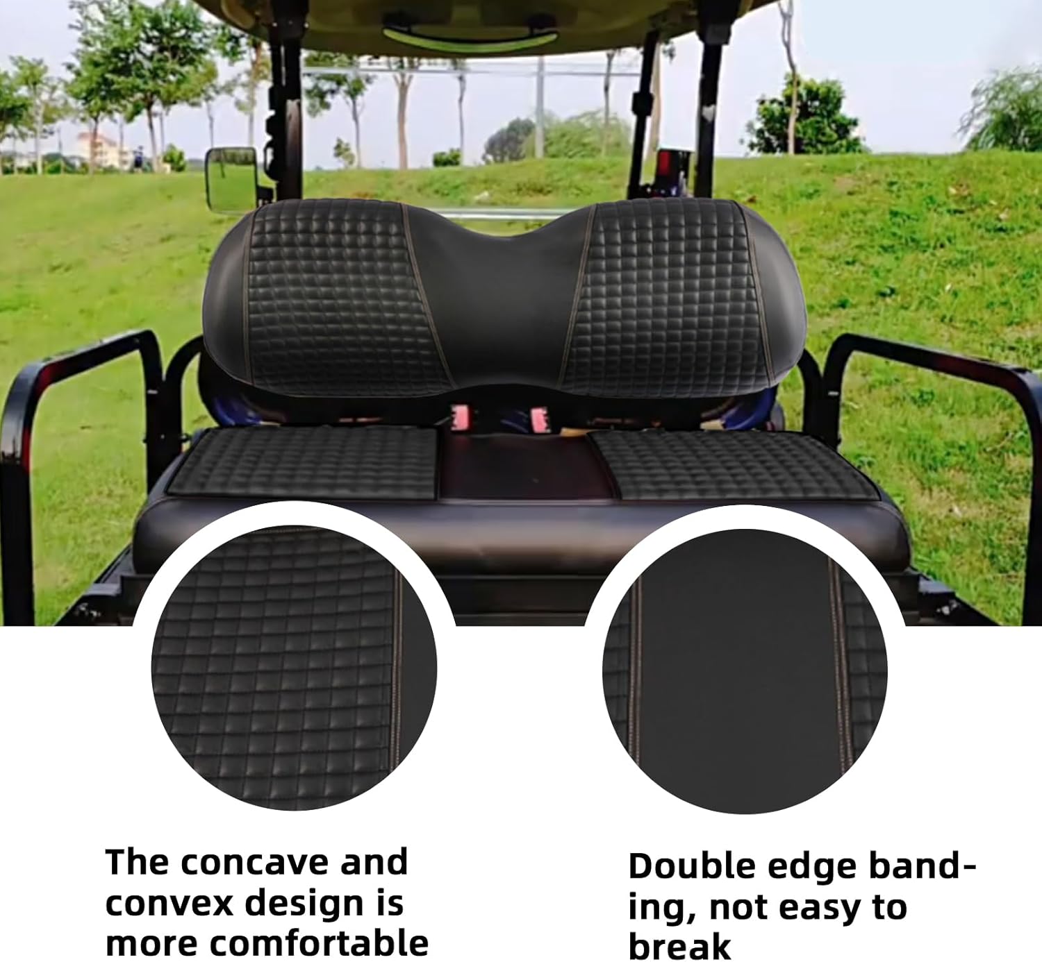 Scott Edward Accesorios para carrito de golf, fundas de asiento de carrito de golf para Club Car PrecedentDSEZGO TXTRXV, Universal Reemplazar los