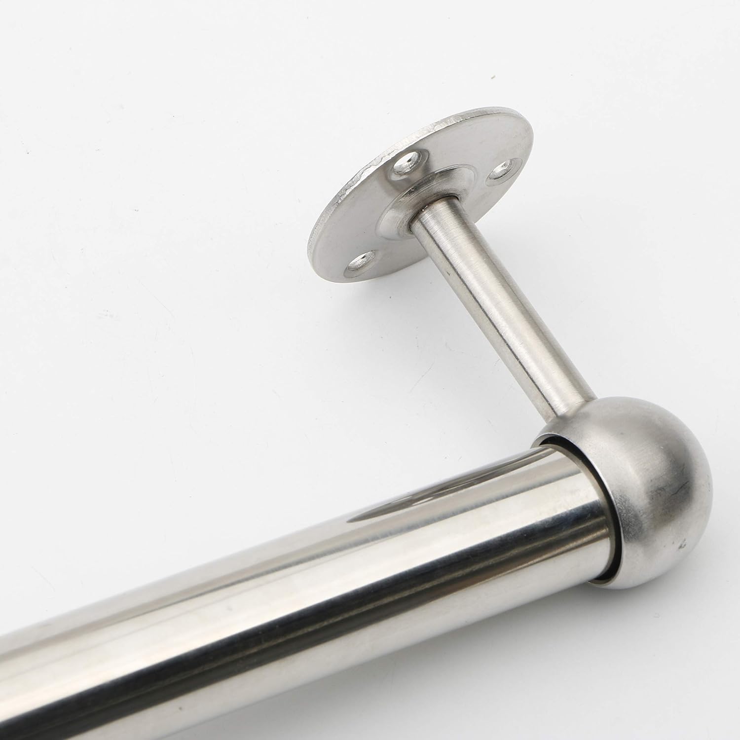 Tubo de acero inoxidable para armario, soporte de extremo de barra de palanca de armario, soporte de montaje en techo para tubo de acero inoxidable