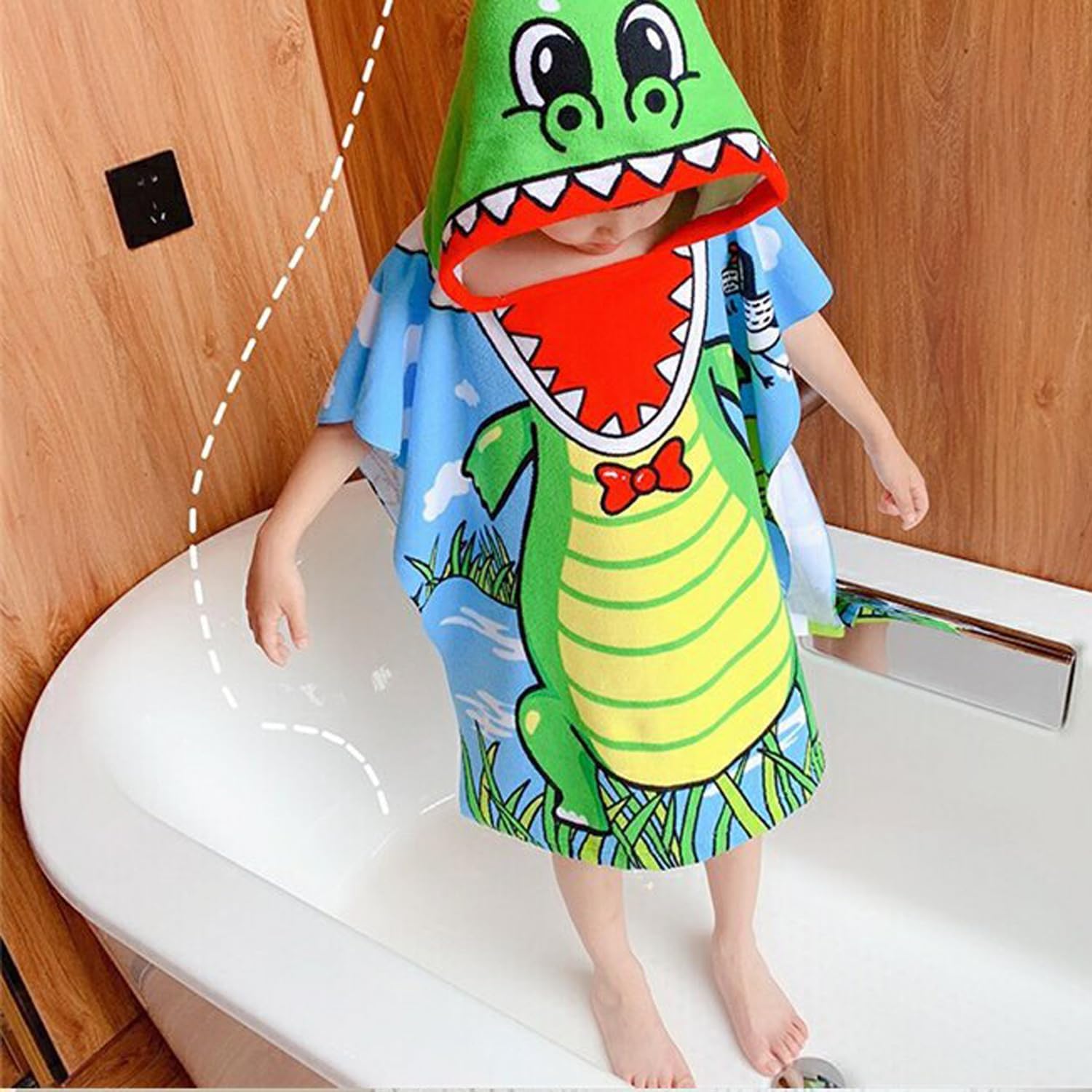 Toalla de baño con capucha de cocodrilo para niños y niñas, toalla de playa con capucha de cocodrilo, toalla de piscina con capucha para baño,